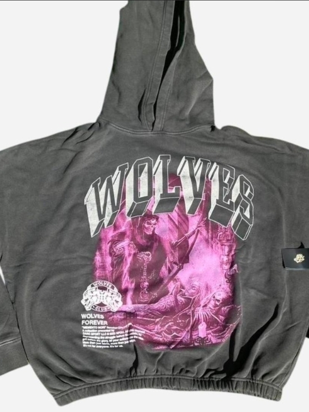 Darc Sport "Mori Awaits" Vintage Pierce Hoodie In Grey Size Medium